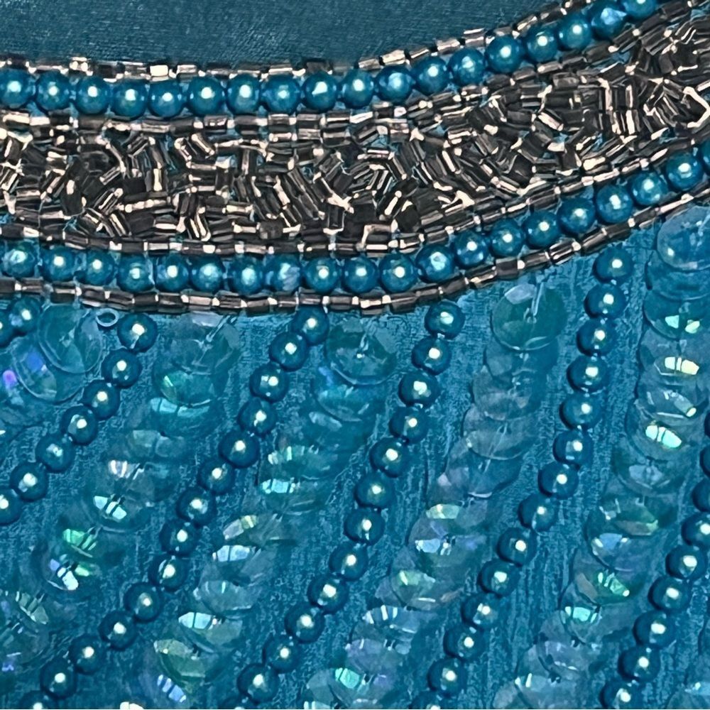 Vintage Talbots Joan Leslie sequins Silk Blouse size medium - Picture 8 of 12